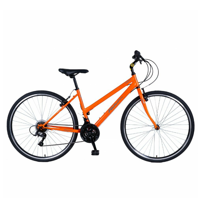 Falcon Urban Low Step Sports Hybrid Bike Orange
